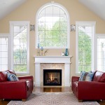 Wood Mantle with Tile Surround