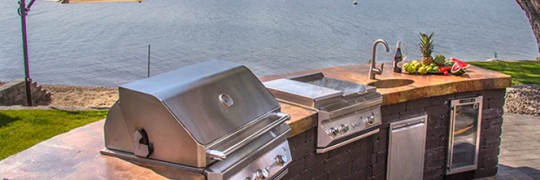 outdoor kitchen, Hubert's fireplaces