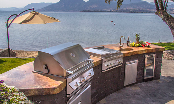 outdoor kitchen, Hubert's fireplaces